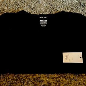 Nine West Short Sleeve Ruffled Blouse.